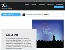 Tablet Screenshot of iabcanada.com